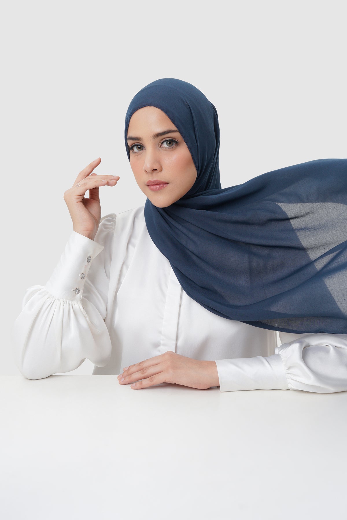 Everyday Twill Shawl - Dress Blue