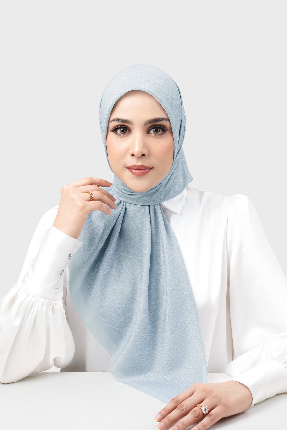 Typograph Square - Sky Gray