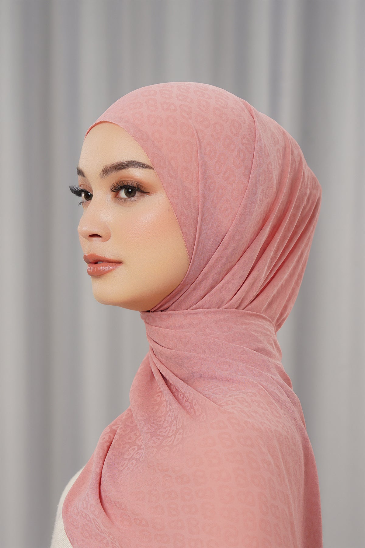 Georgette Tapis Shawl - Ash Rose