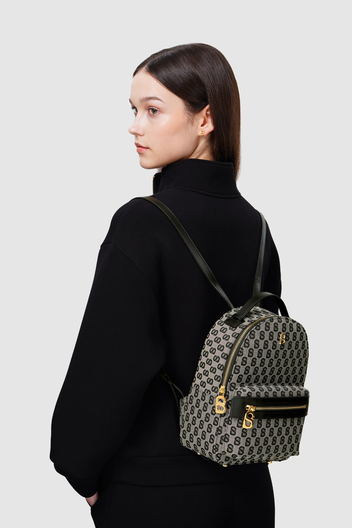Monogram Backpack - Black