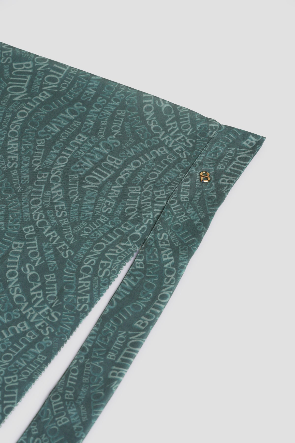 Waves Monogram Tie Back Shawl - North Sea