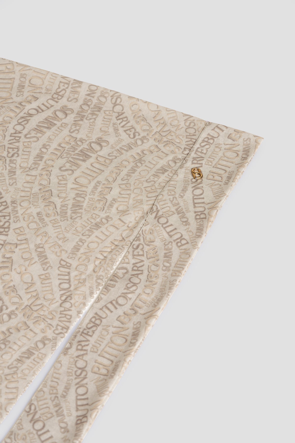 Waves Monogram Tie Back Shawl - Sandshell