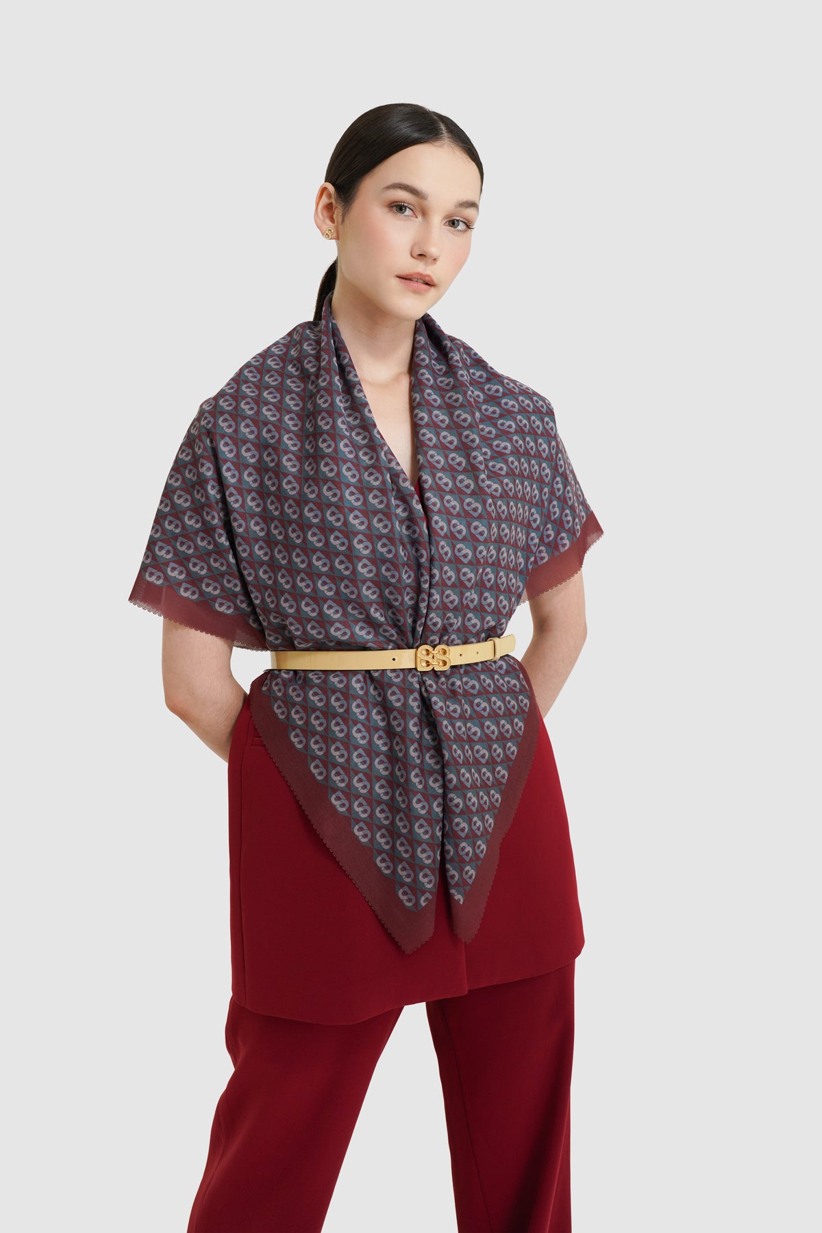 Prism Voile Square - Red Velvet