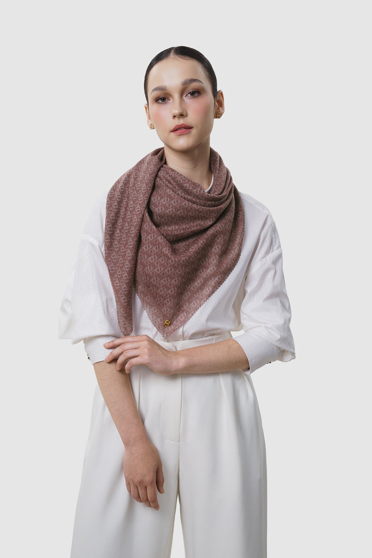 Interlock Voile Square - Mahogany