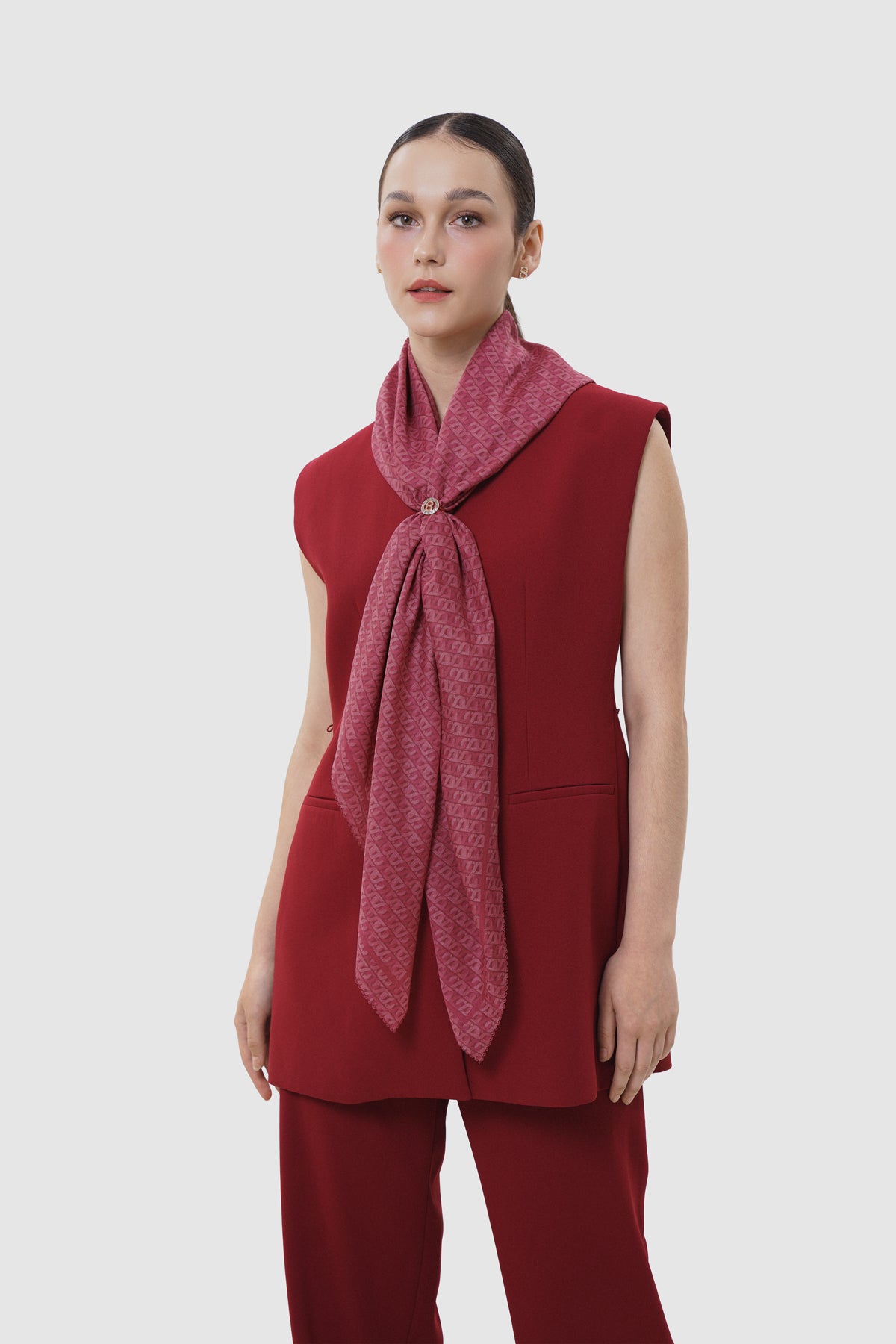 Interlock Voile Square - Mulberry