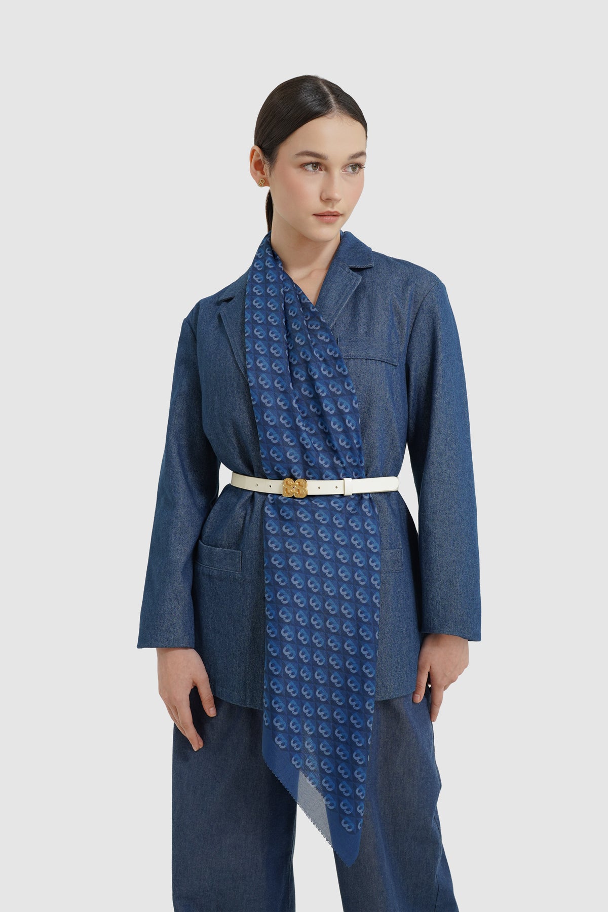 Prism Voile Square - Blueberry