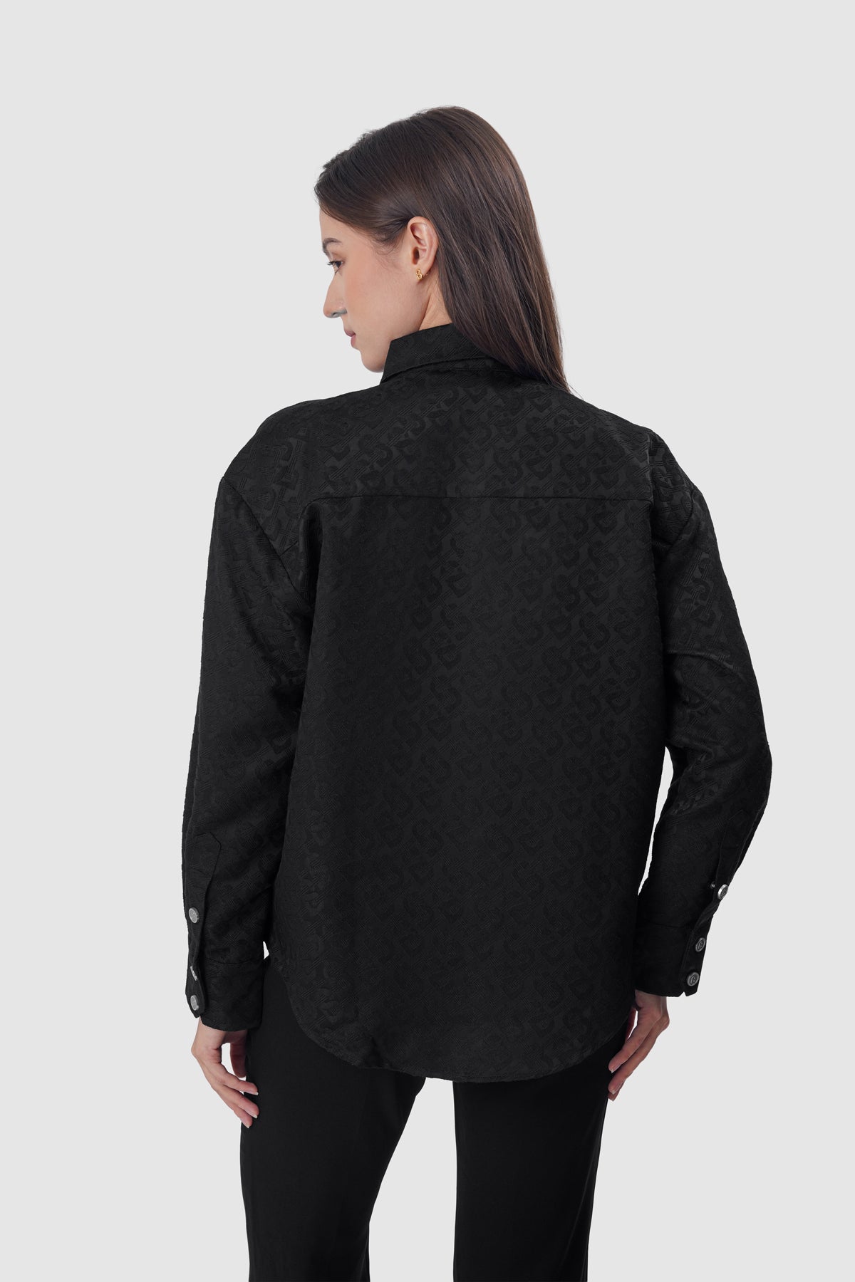 Monogram Wicker Shirt - Black