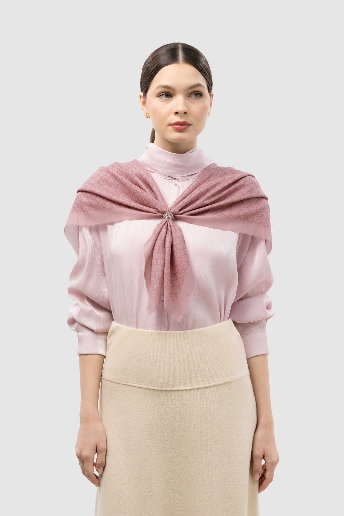 Bimu Twill Square - Coral Blush