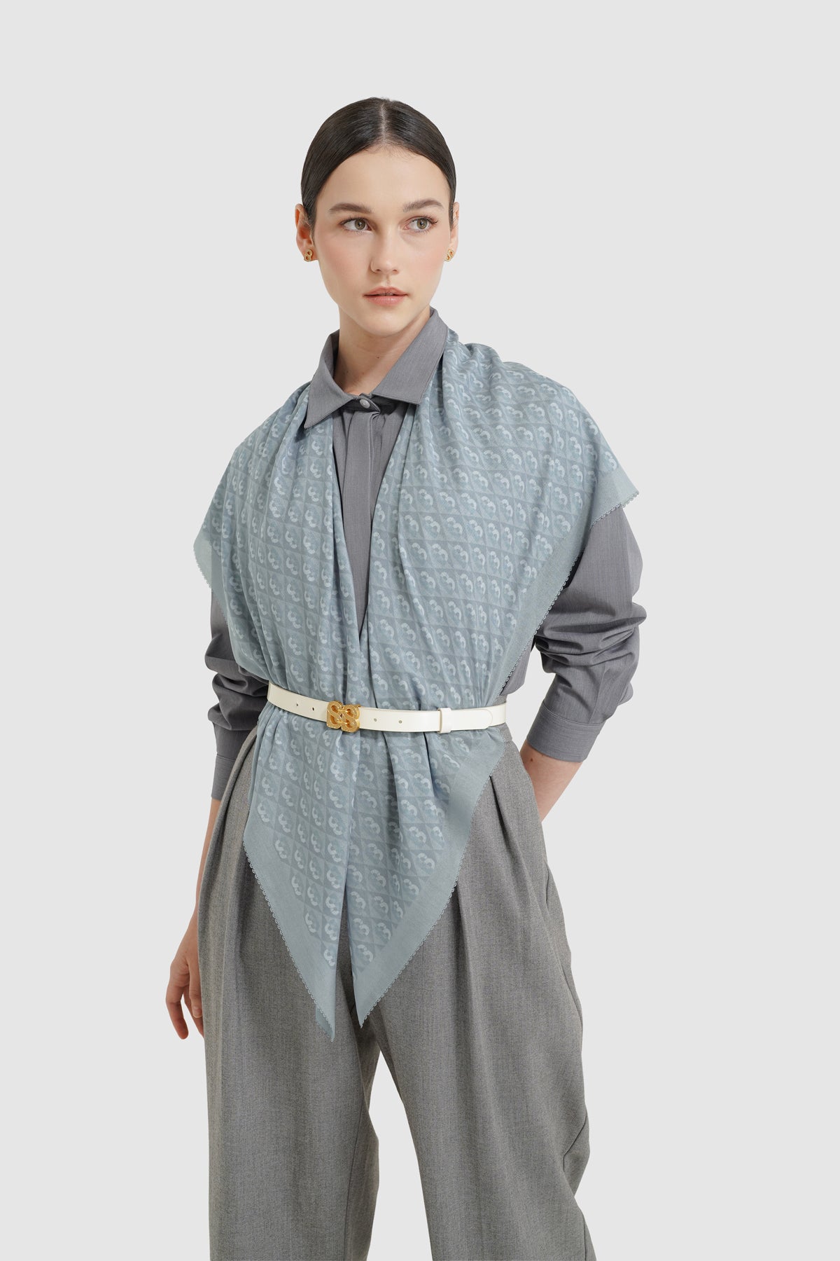 Prism Voile Square - Earl Gray