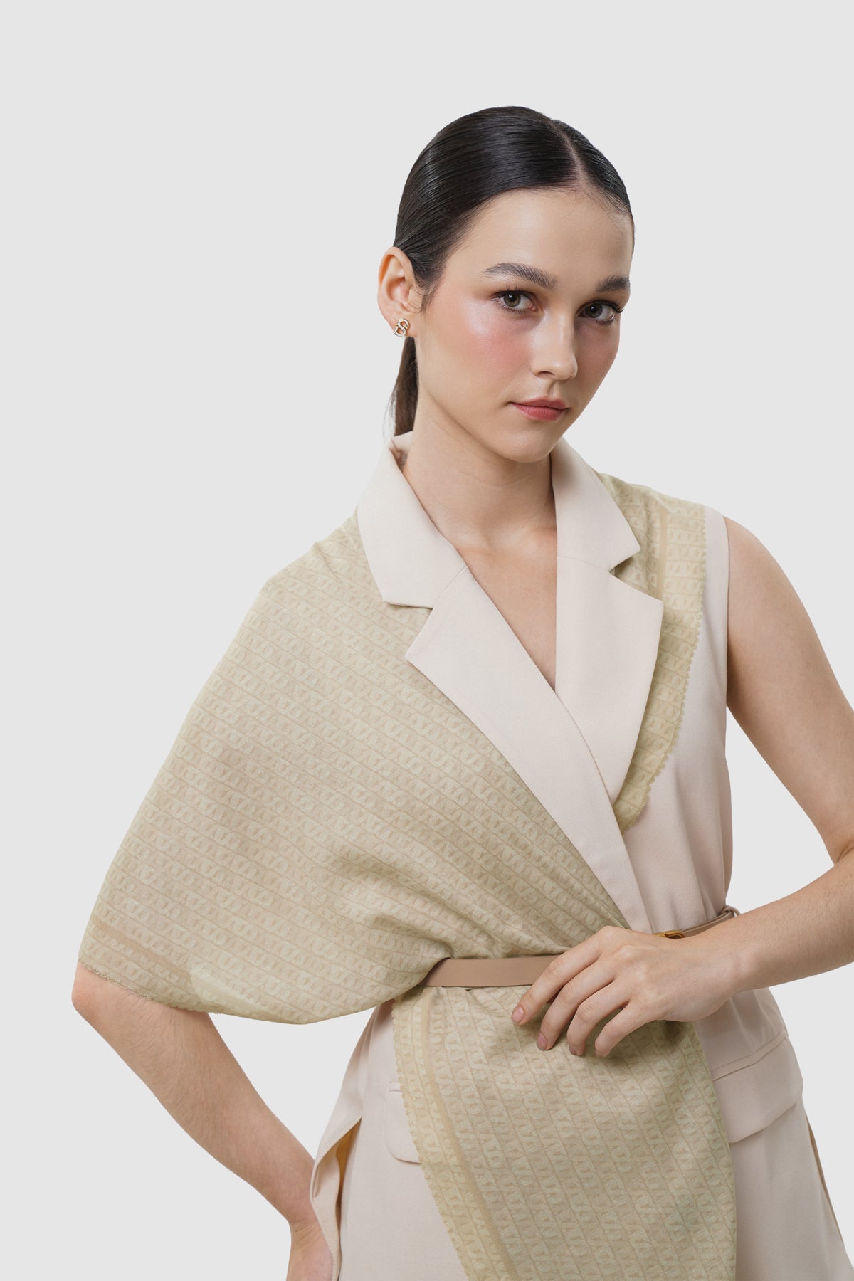 Interlock Voile Square - Sand