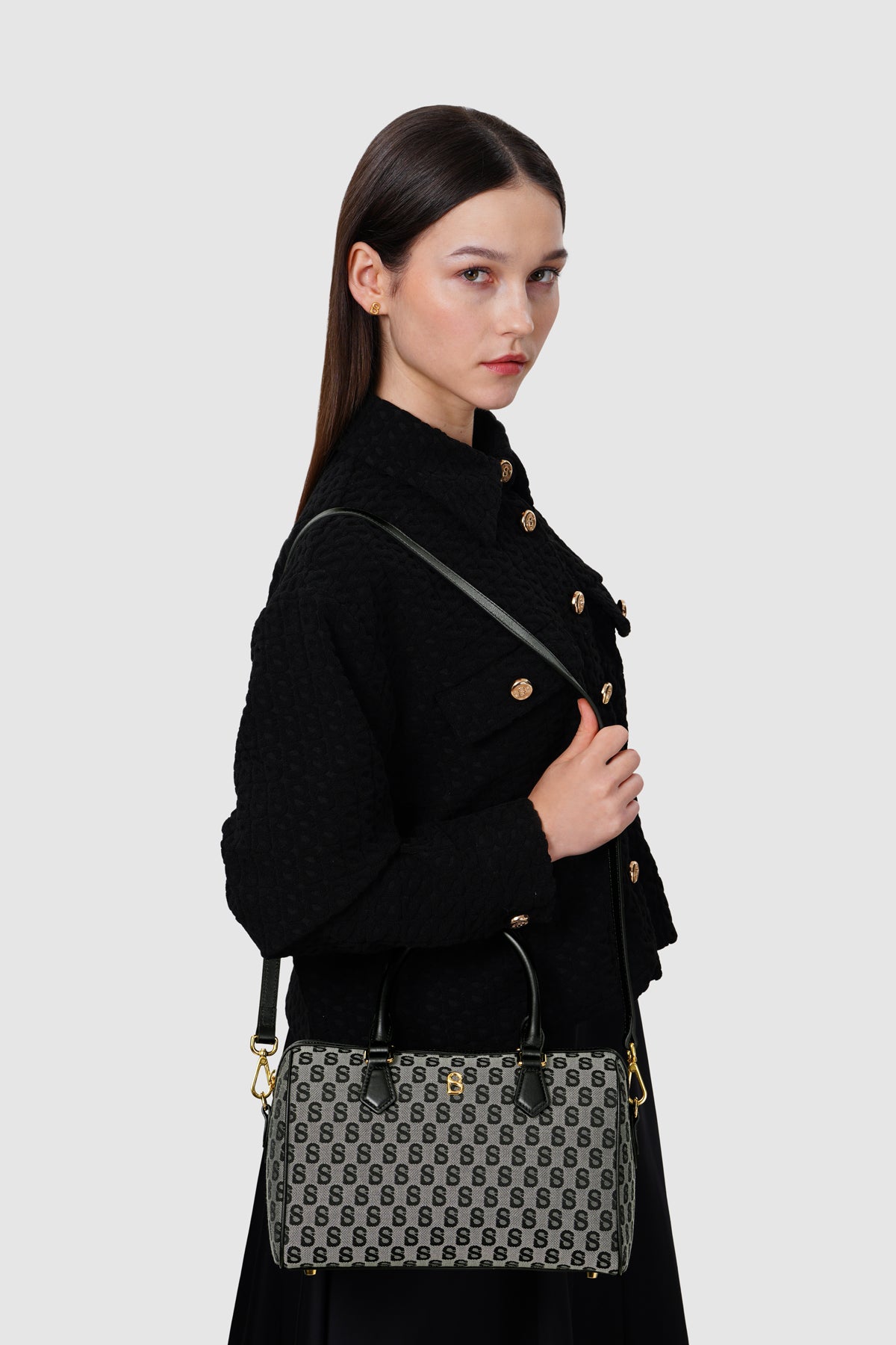 Monogram Handbag - Black