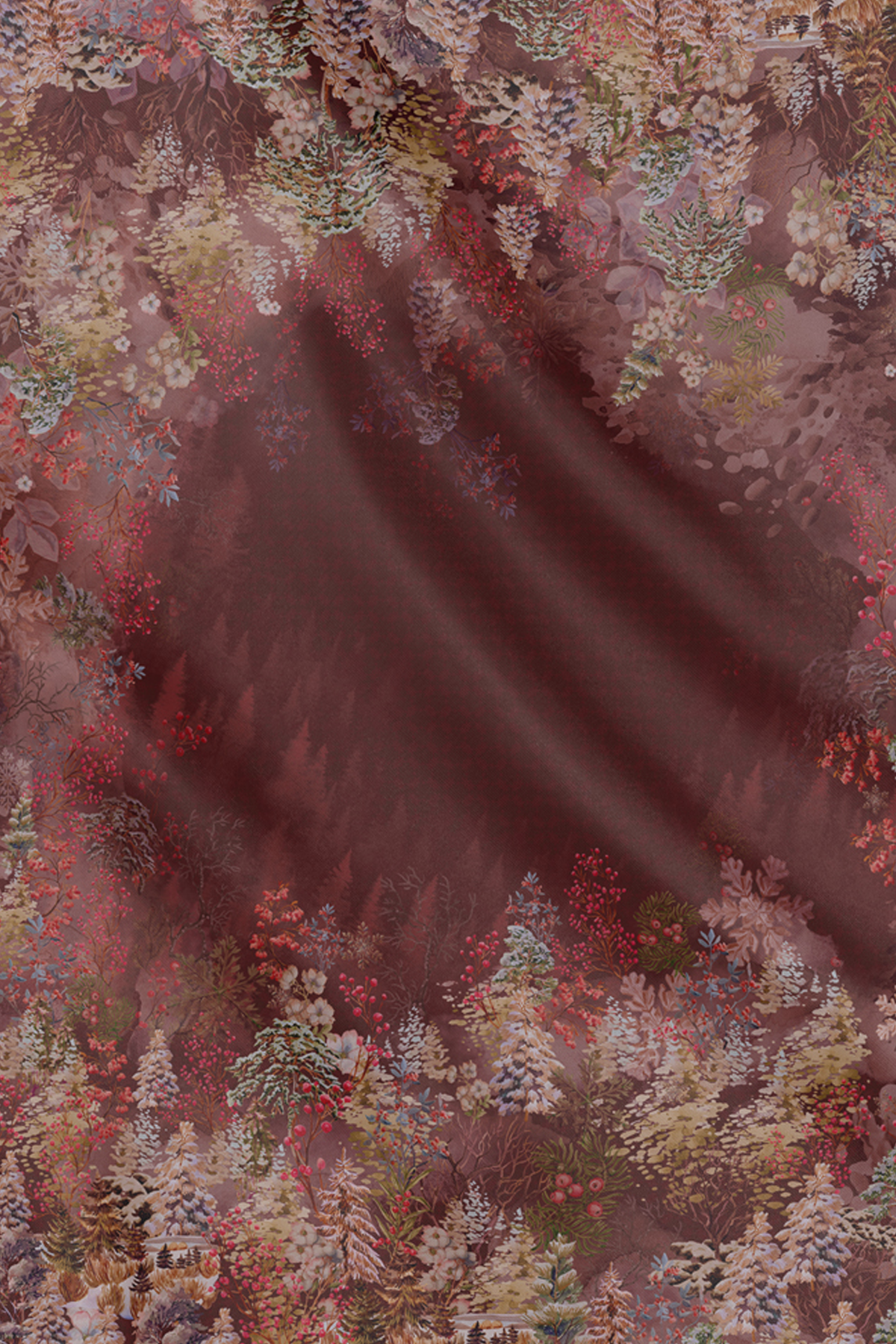 Holiday 3 Voile Square - Crimson