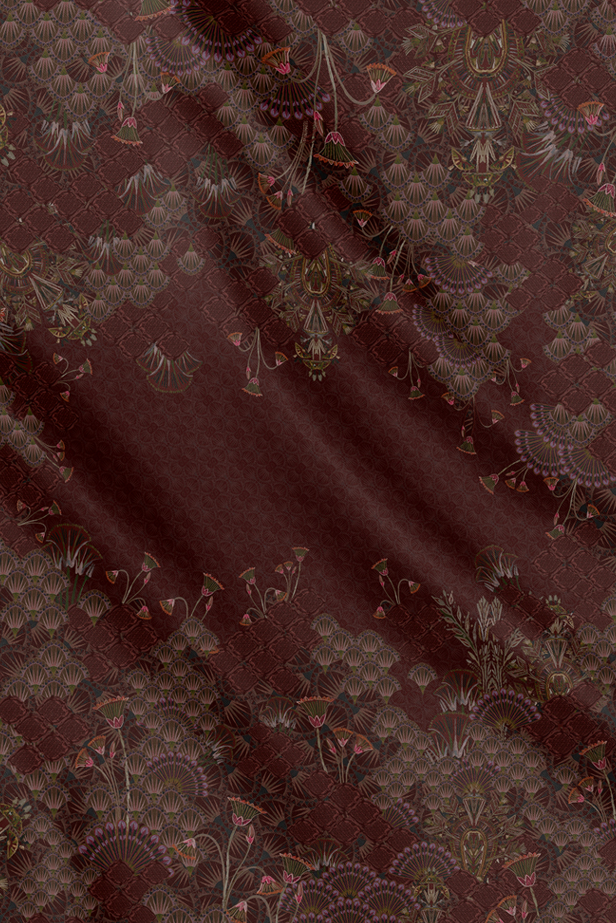 Egypt Voile Square - Carmine