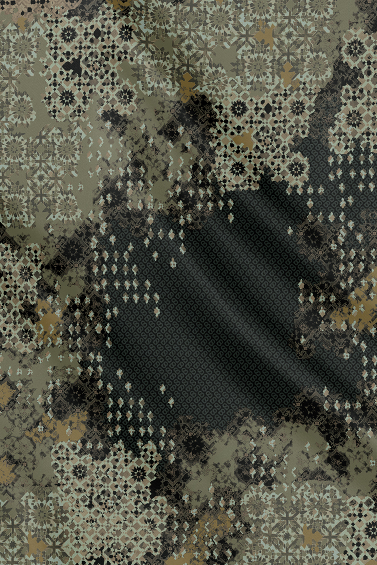 Moroccan Satin Square - Charcoal