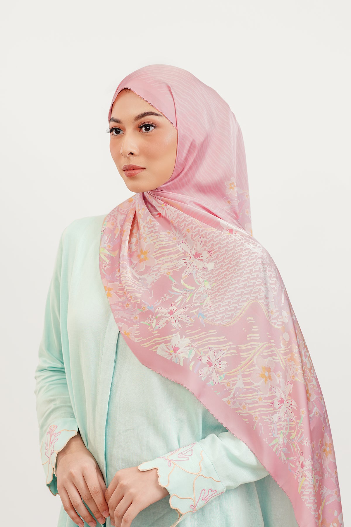 Paradiso Satin Shawl - Dahlia