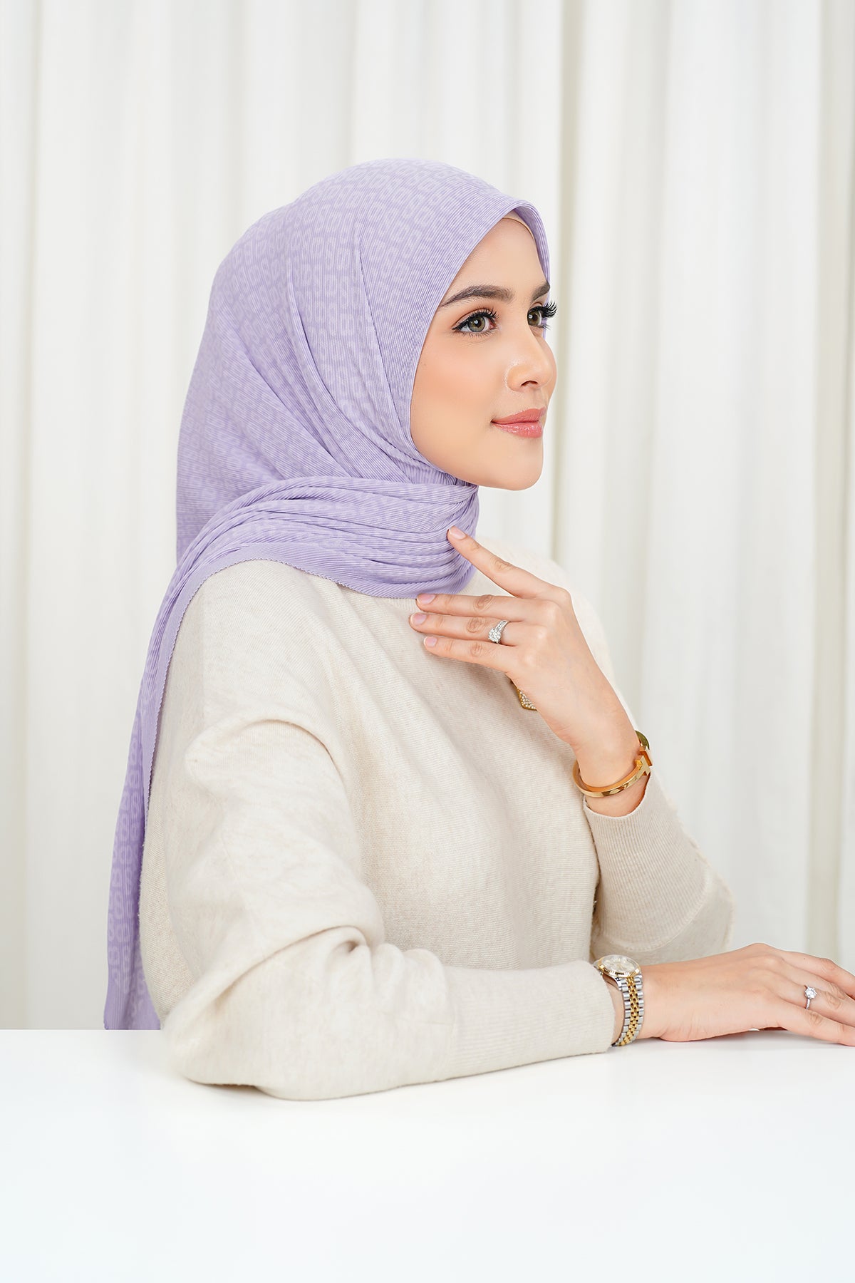 Tapis Pleated Square - Lavender