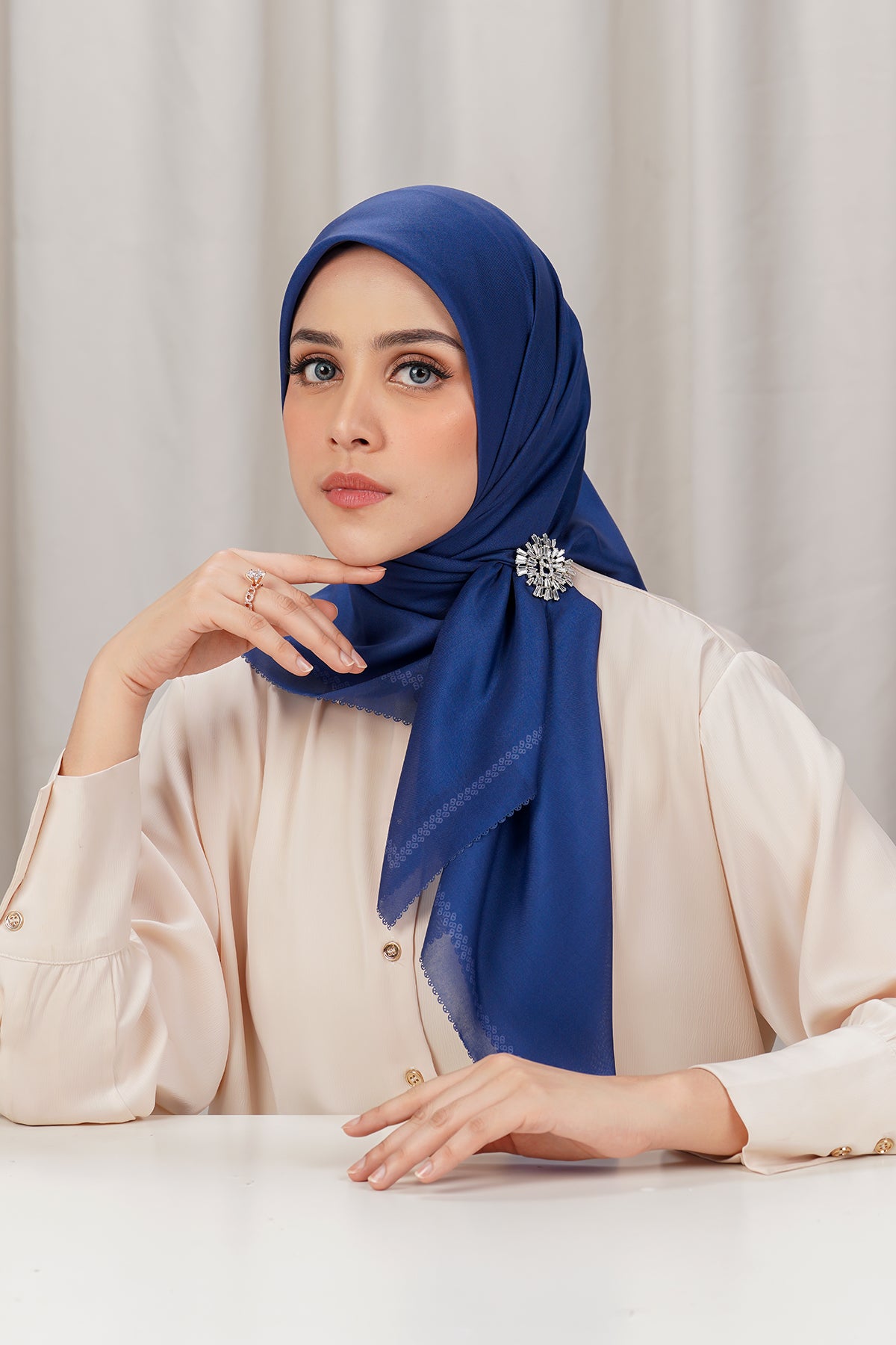 Today's Scarf - Blue Ribbon