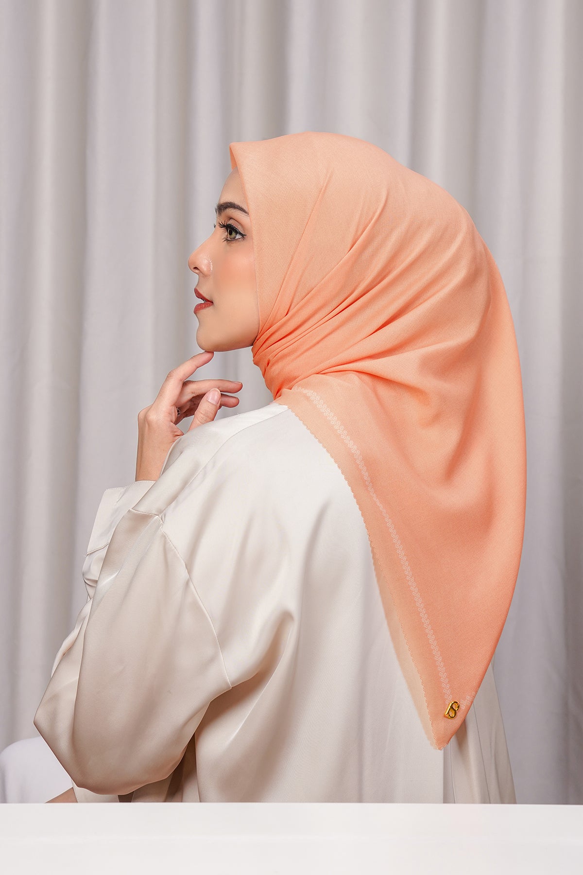 Today's Scarf - Peach Fuzz