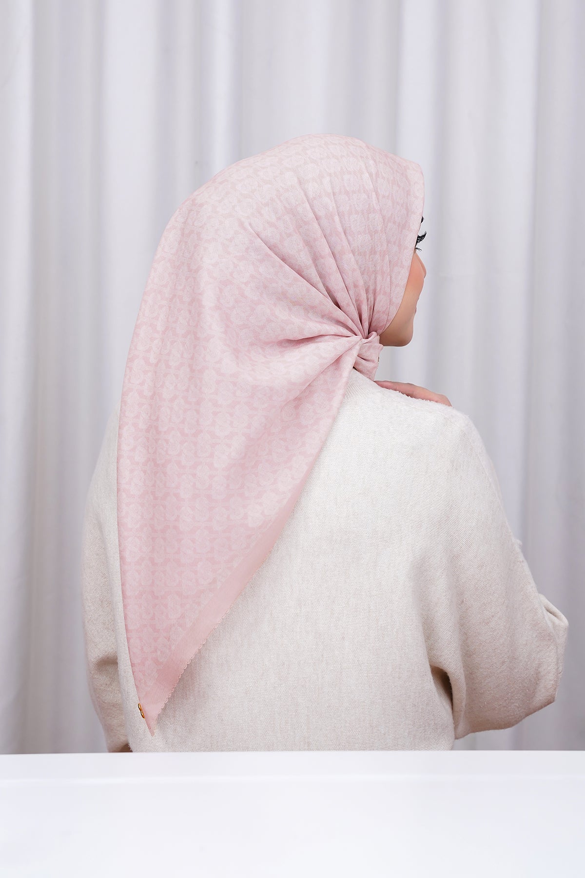 Wicker Voile Square - Sepia Rose