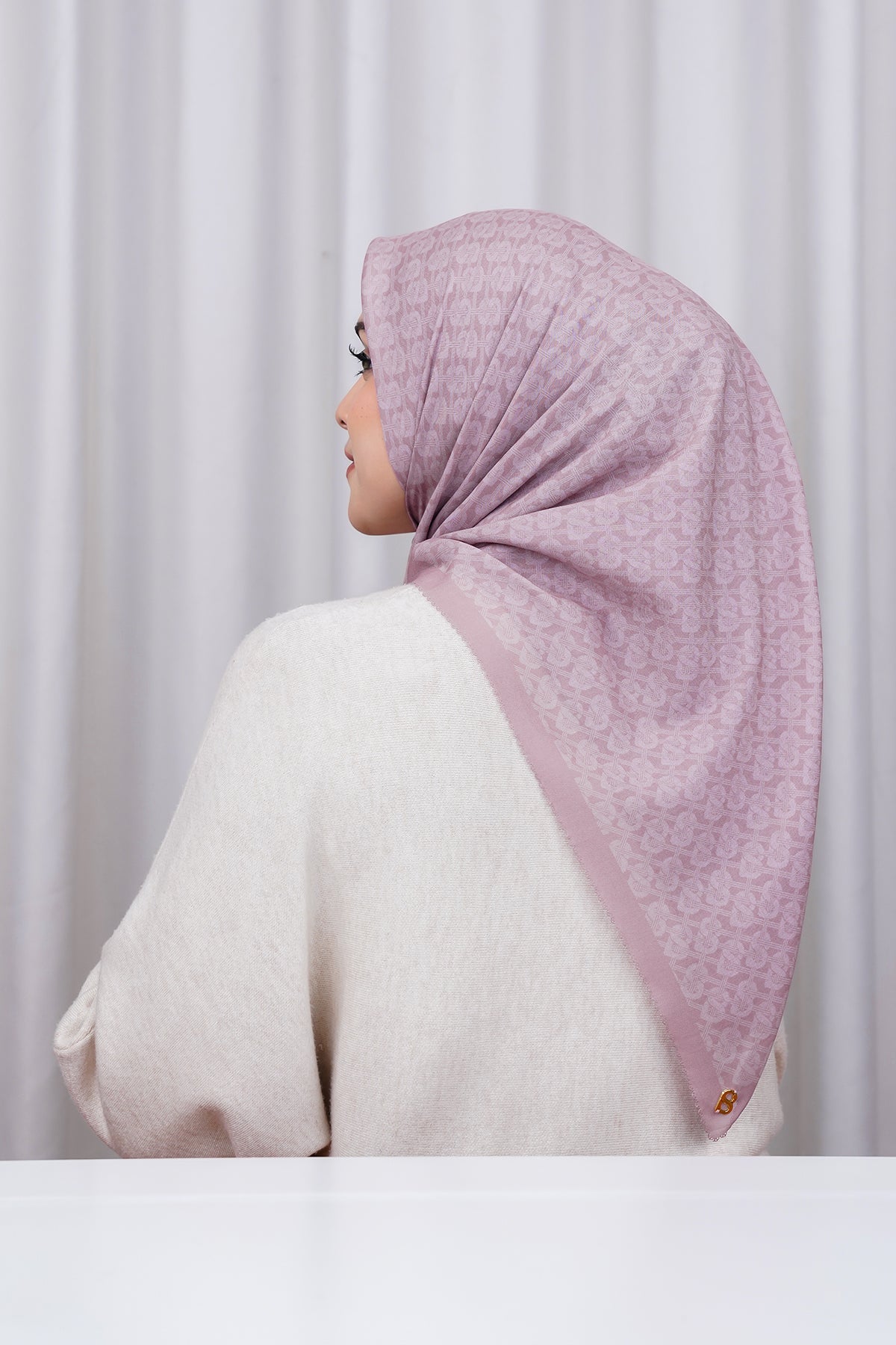 Wicker Voile Square - Woodrose