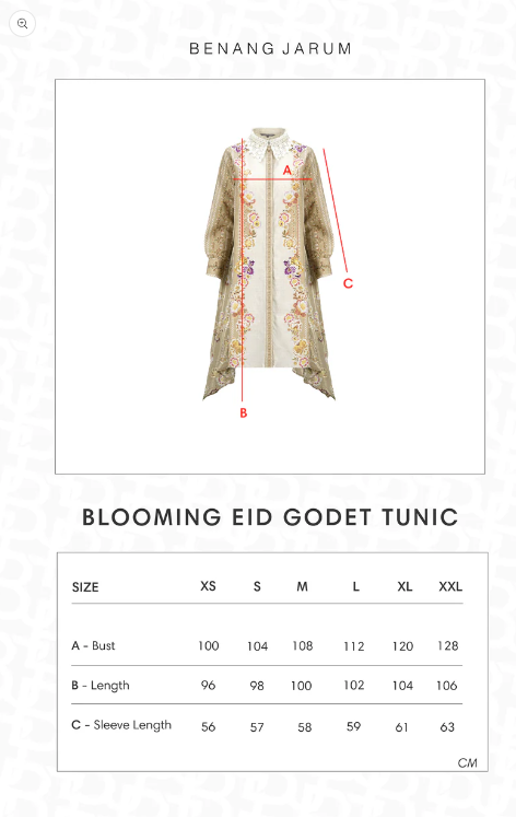 Blooming Eid Godet Tunic - Daisy