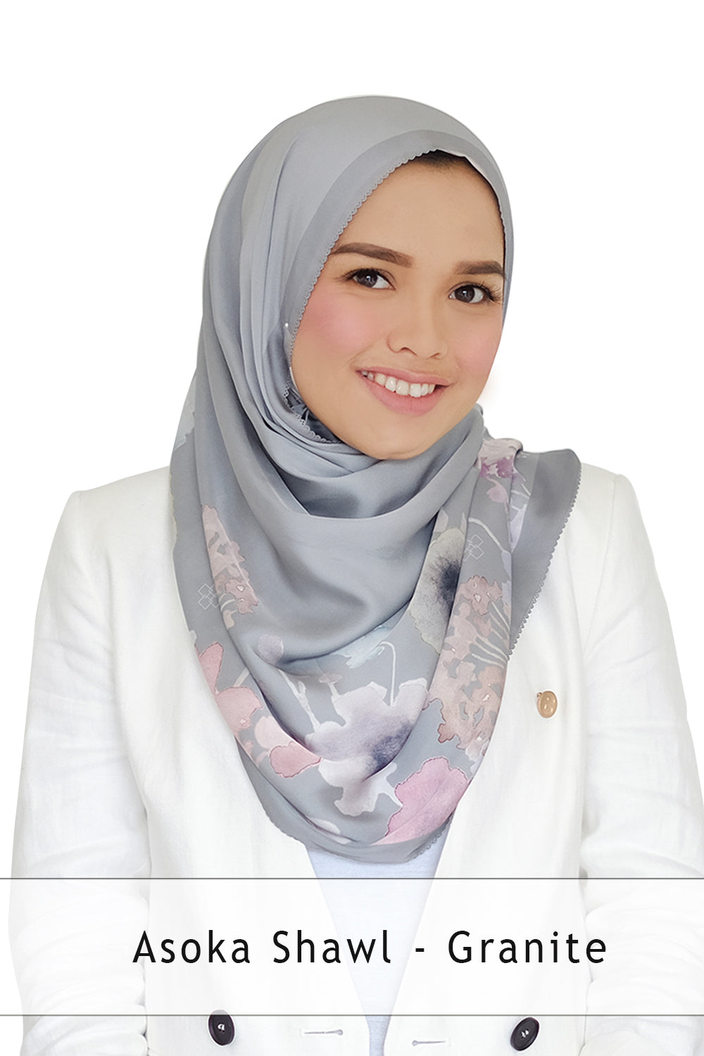 Asoka Satin Shawl - Granit
