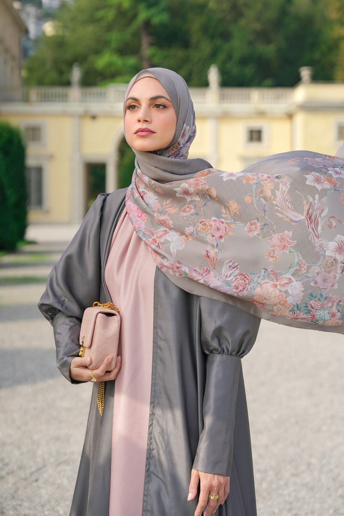 Farra Satin Shawl - Cattail