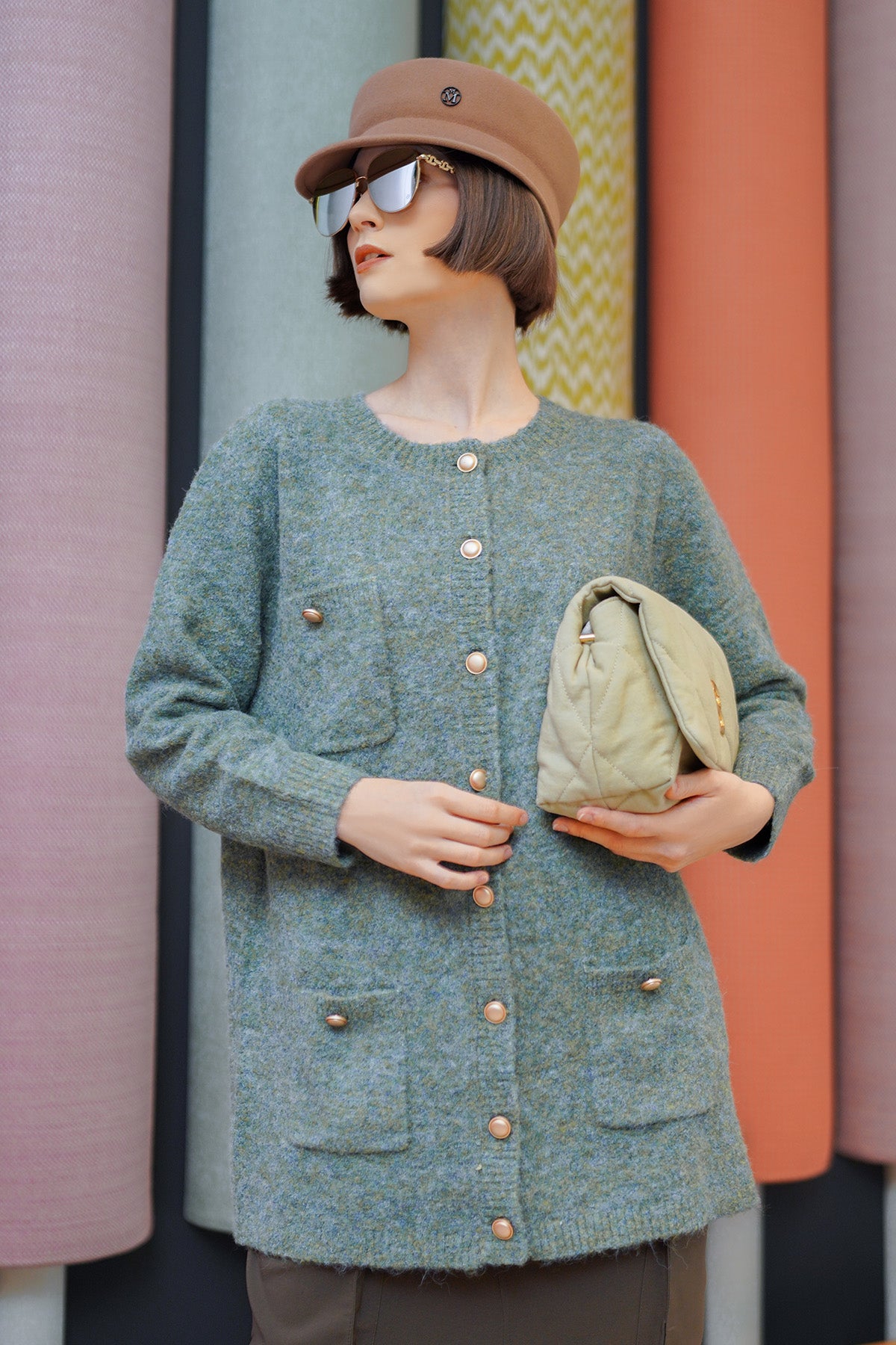 Lydia Block Shirt - Mid Blue