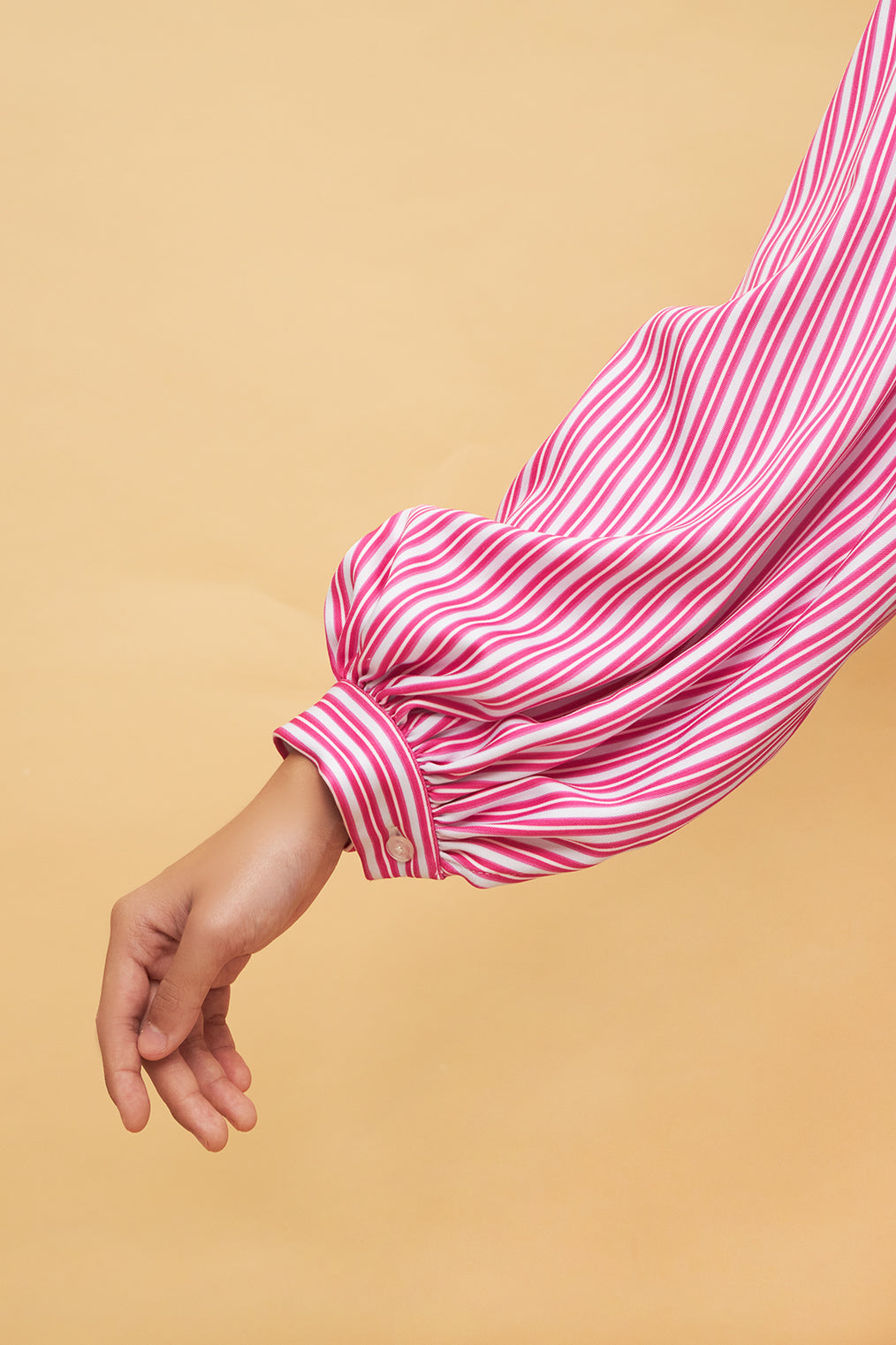 Buttonscarves x Jovian Paradiso Priscilla Blouse In White Pink