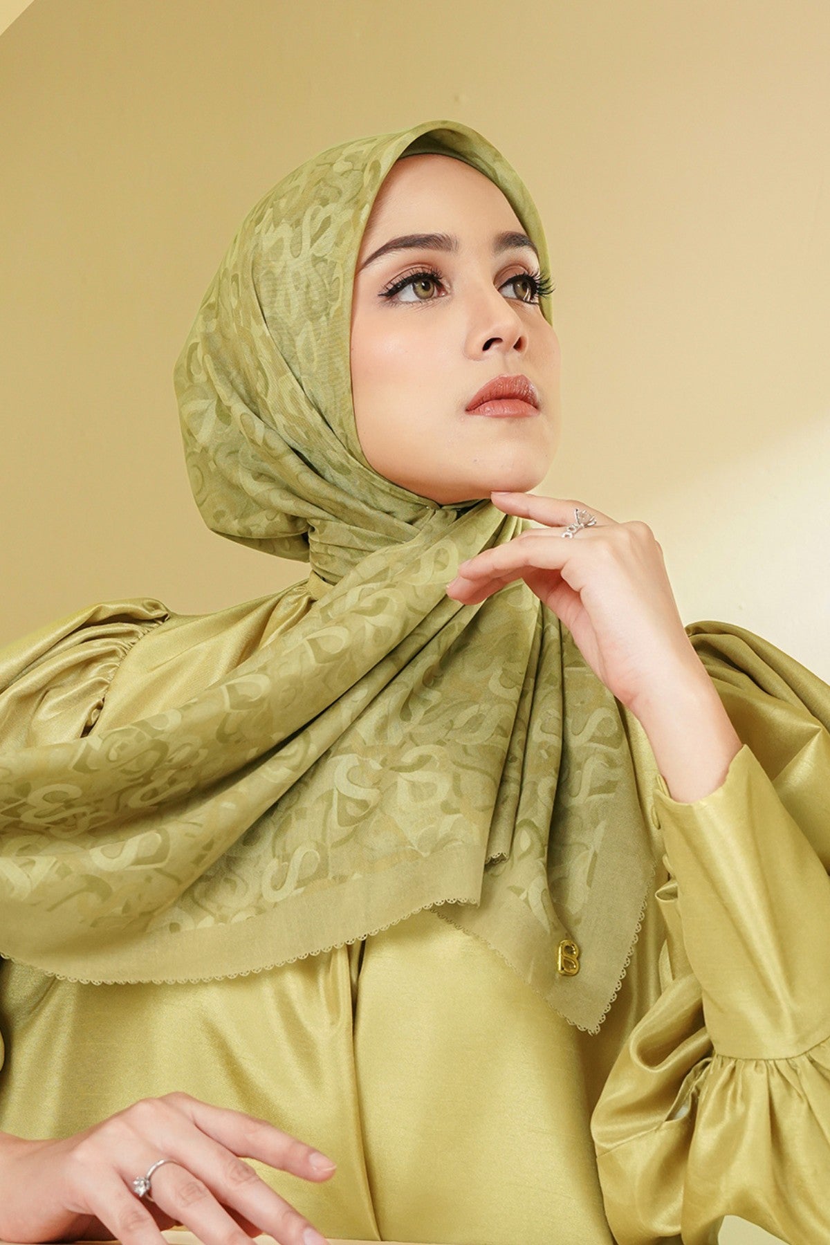 Samla Voile Square - Fall Leaf