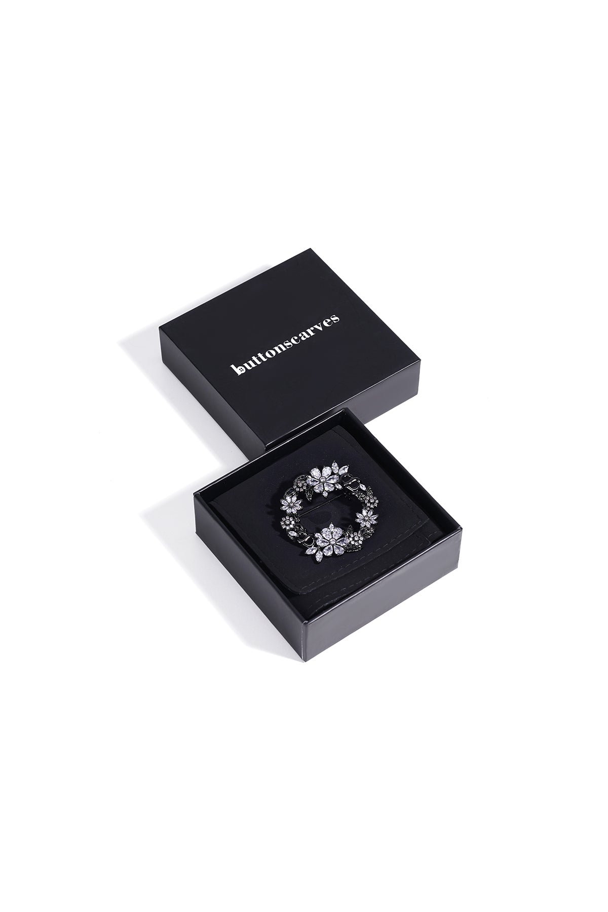 Floryn Brooch - Hematite