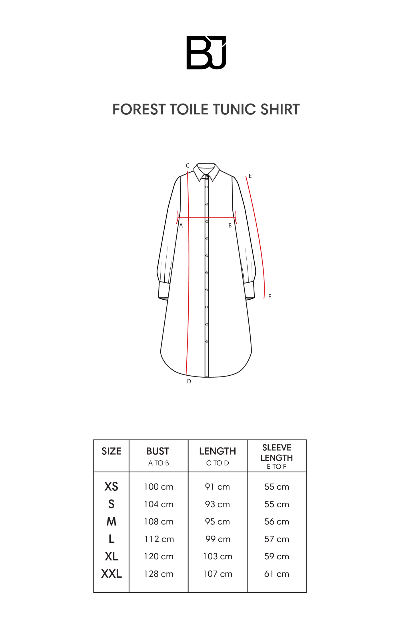 Forest Toile Tunic Shirt - French Vanilla