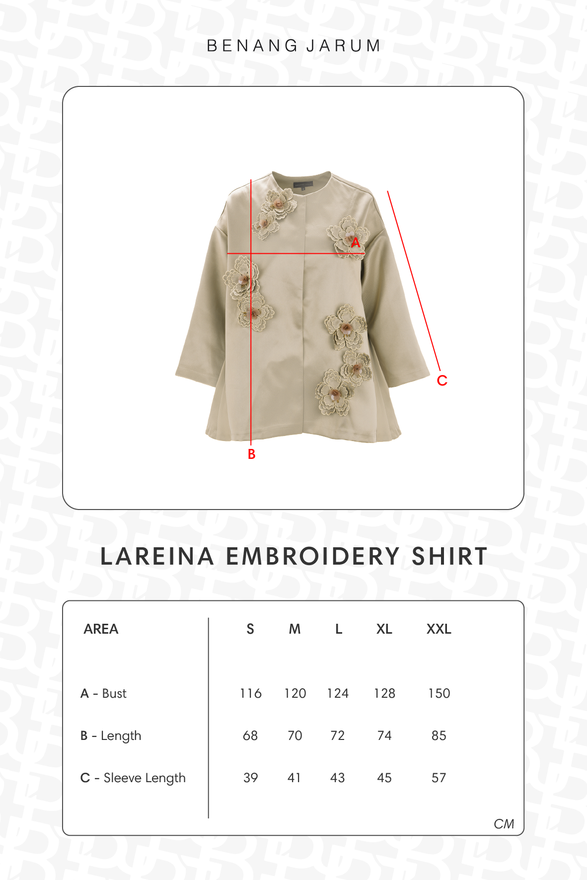 Lareina Embroidery Shirt - Khaki