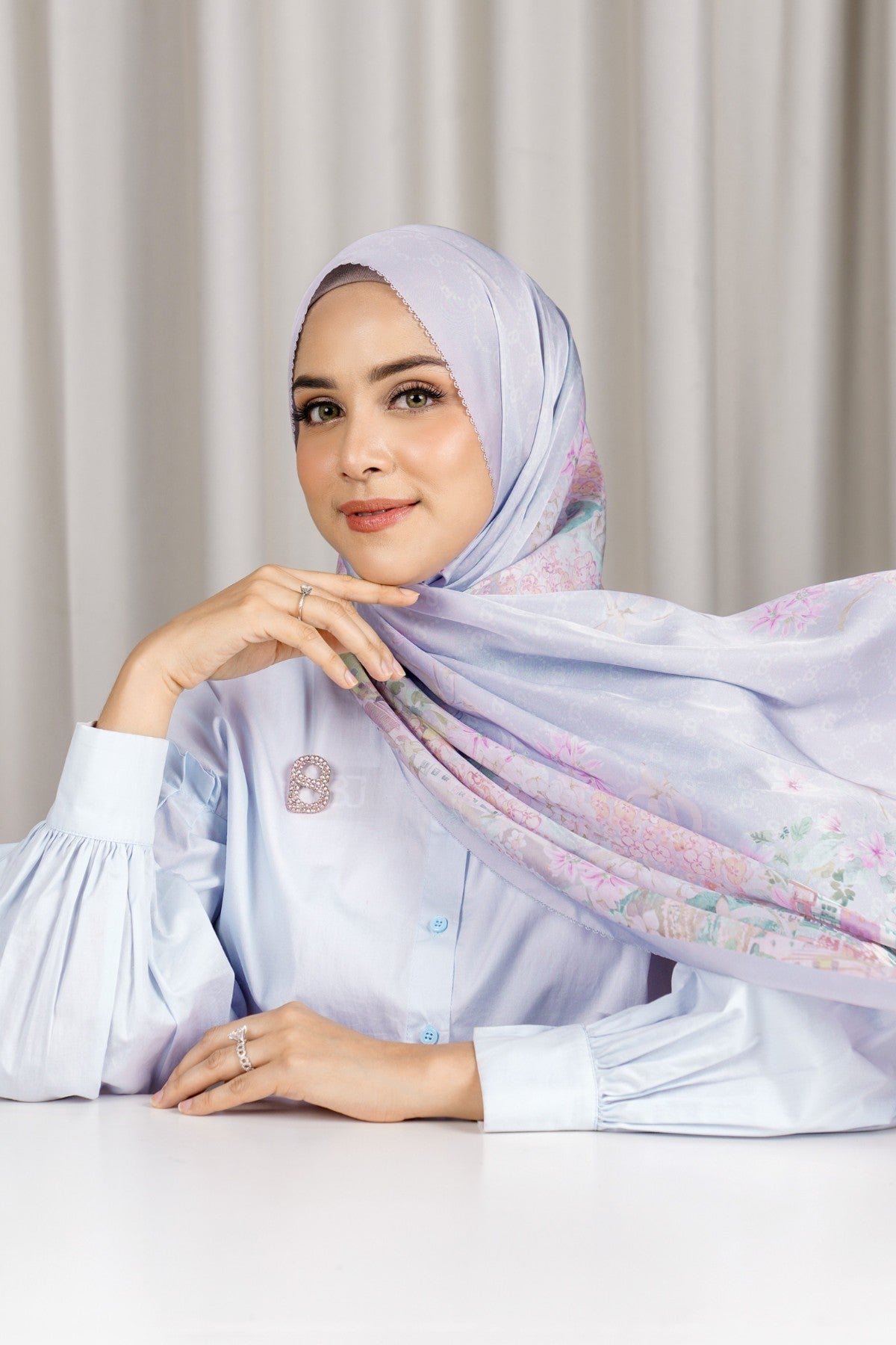 Como Satin Shawl - Pier