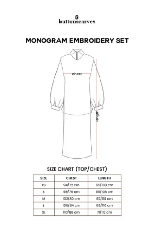 Monogram Embroidery Set - Black