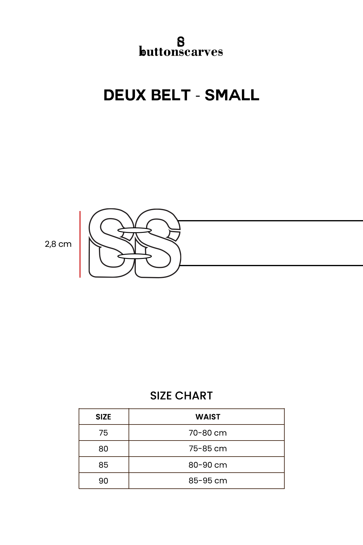 Deux Belt - Small - Black