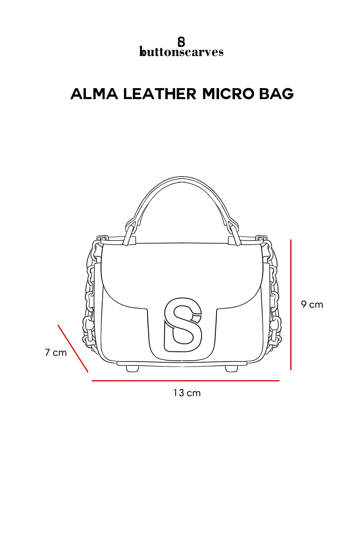 Alma Leather Micro Bag - Chalk