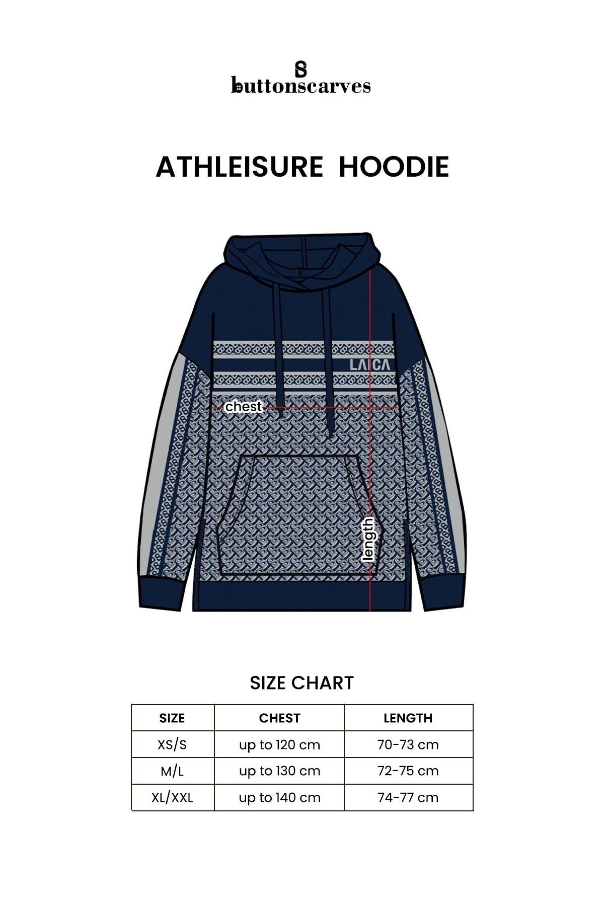 Athleisure Hoodie - Navy
