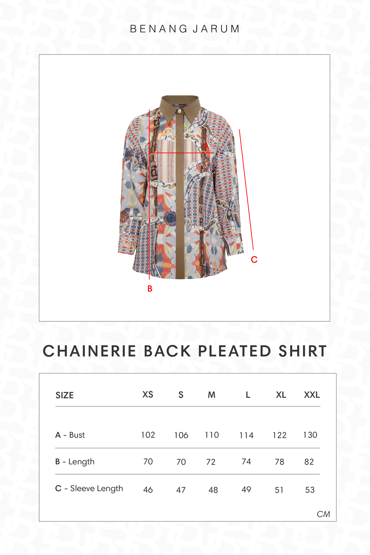 Chainerie Back Pleated Shirt - Azurite