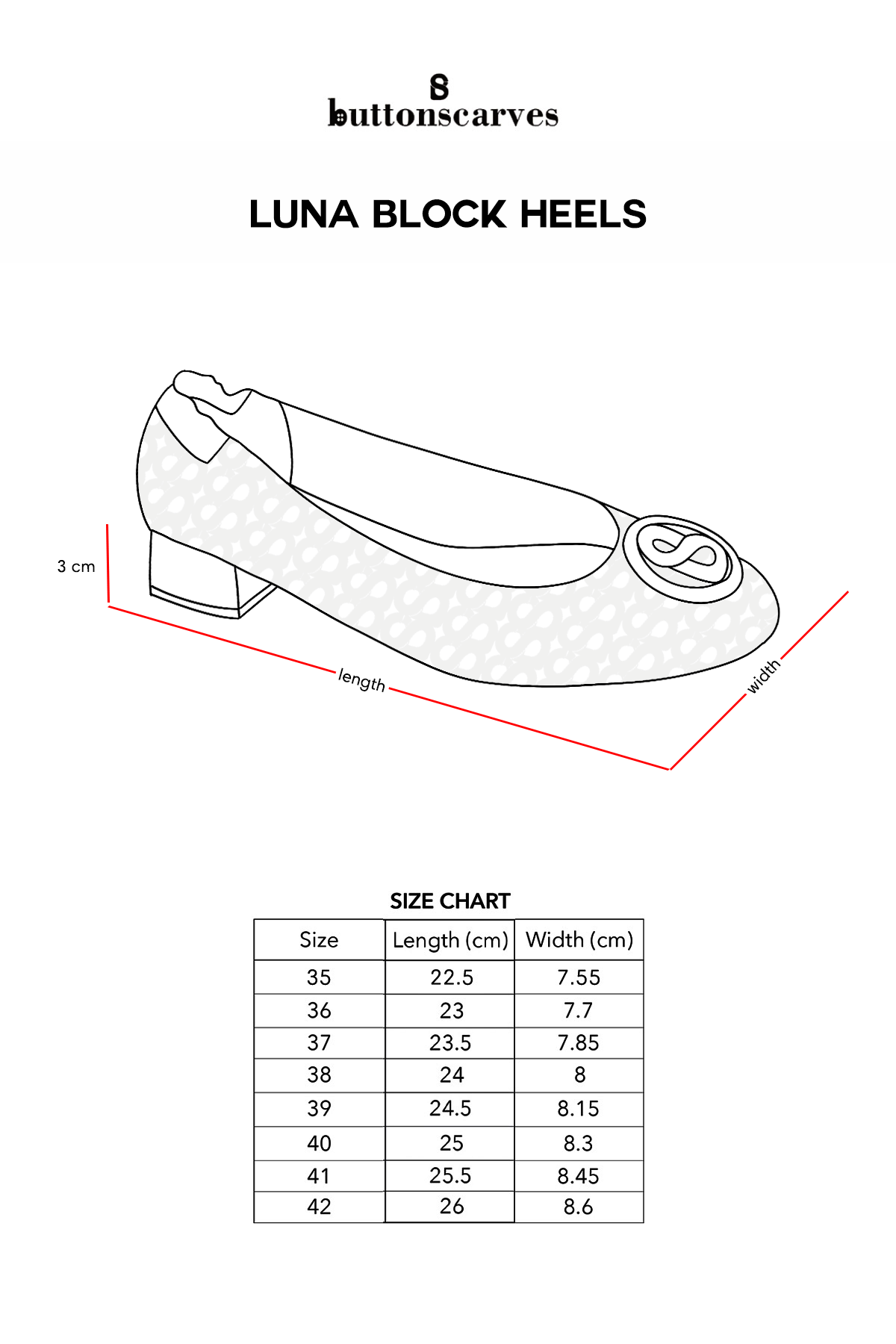 Luna Block Heels - Black