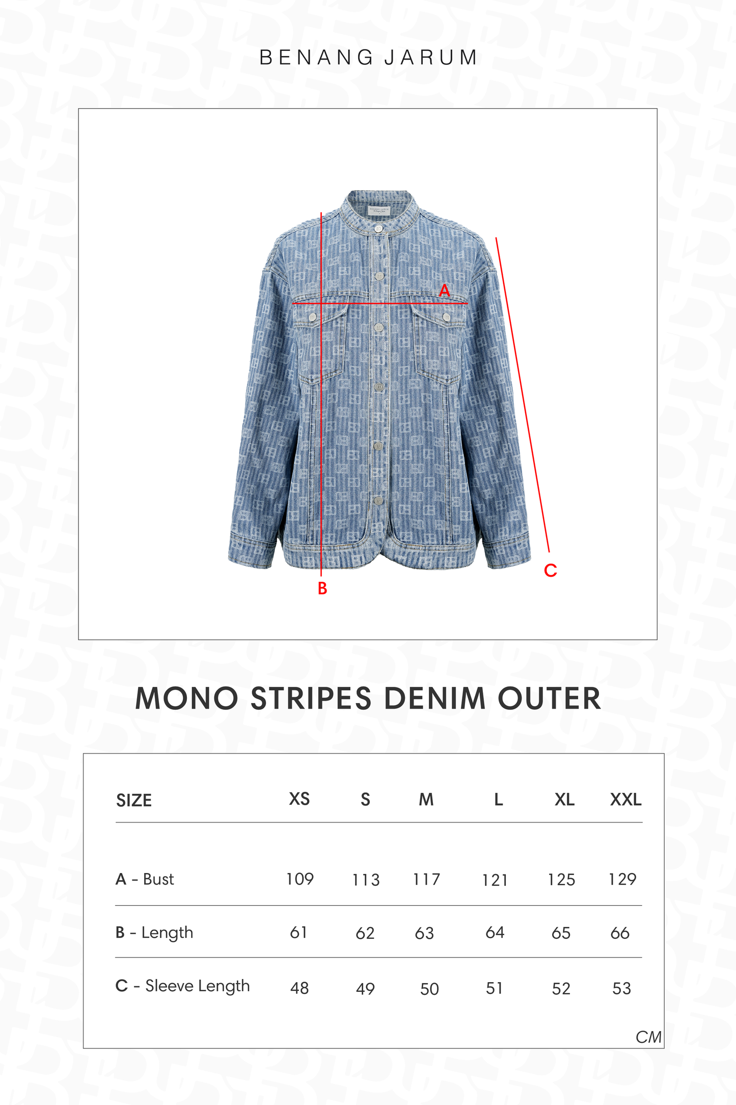Mono Stripes Denim Shirt - Timeless Blue