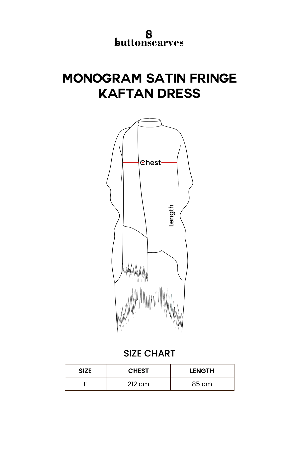 Monogram Satin Fringe Kaftan Dress - Gold