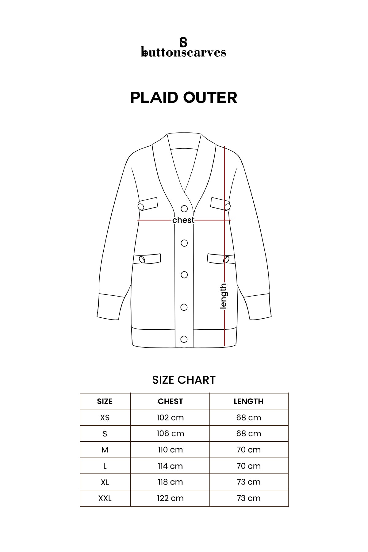 Plaid Outer - Black