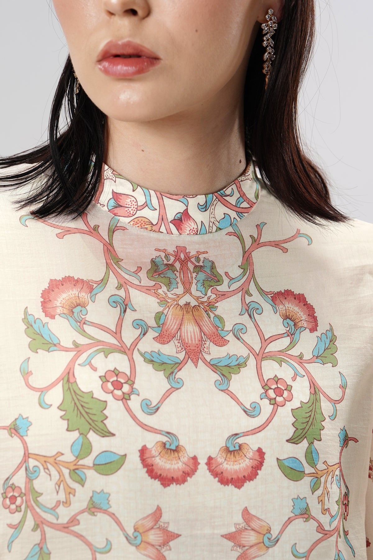 The Regal Embroidery Lace Blouse - Sungold