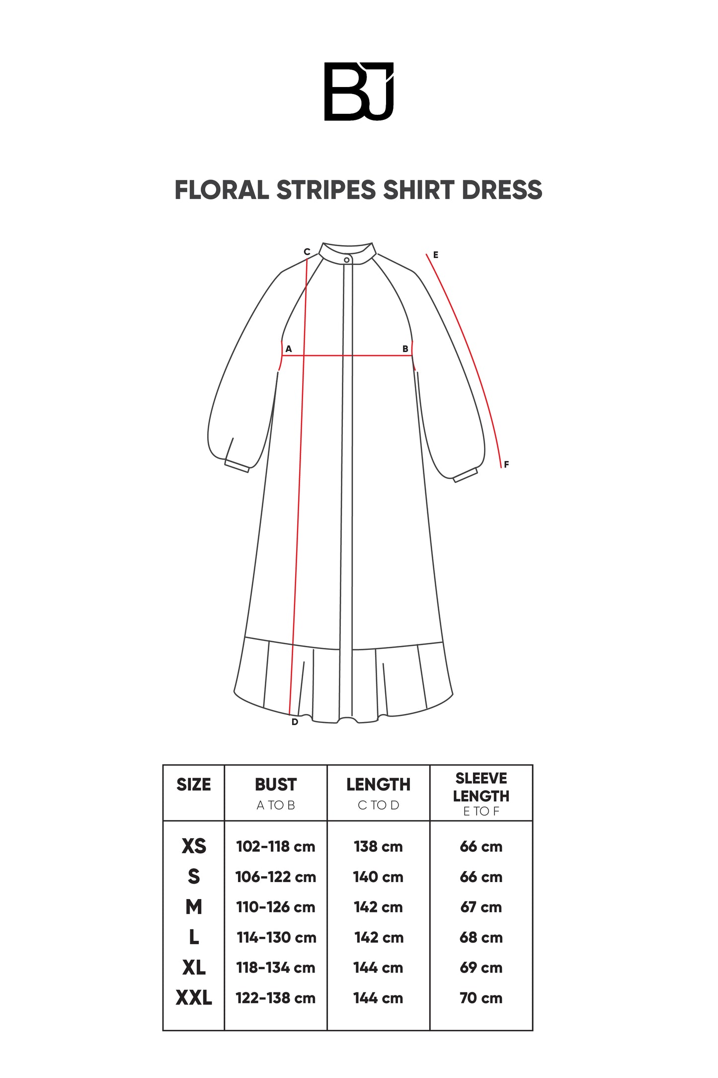 Floral Stripes Shirt Dress - Blue