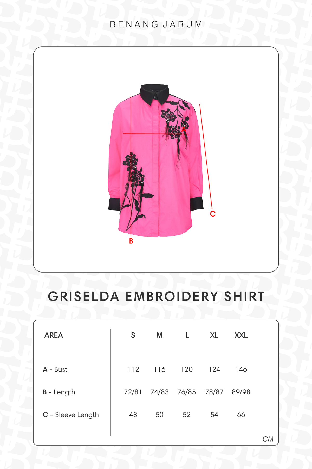 Griselda Embroidery Shirt - Pink