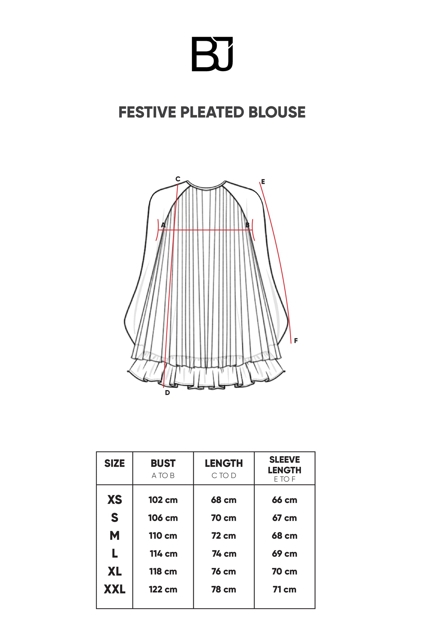 Festive Pleated Blouse - Cream