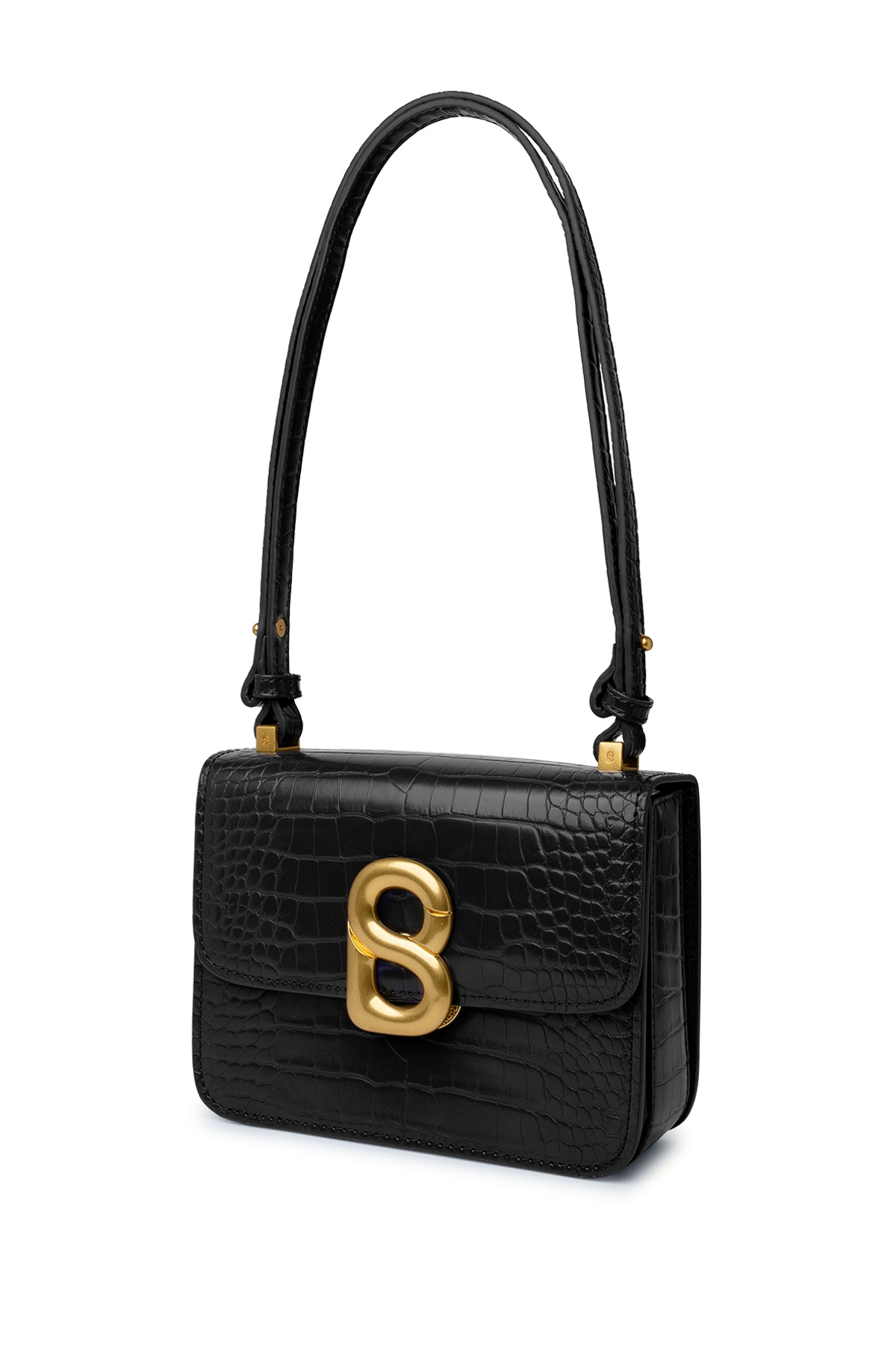 Shop Buttonscarves accessories The Audrey Monogram Bag Small - Black Bag