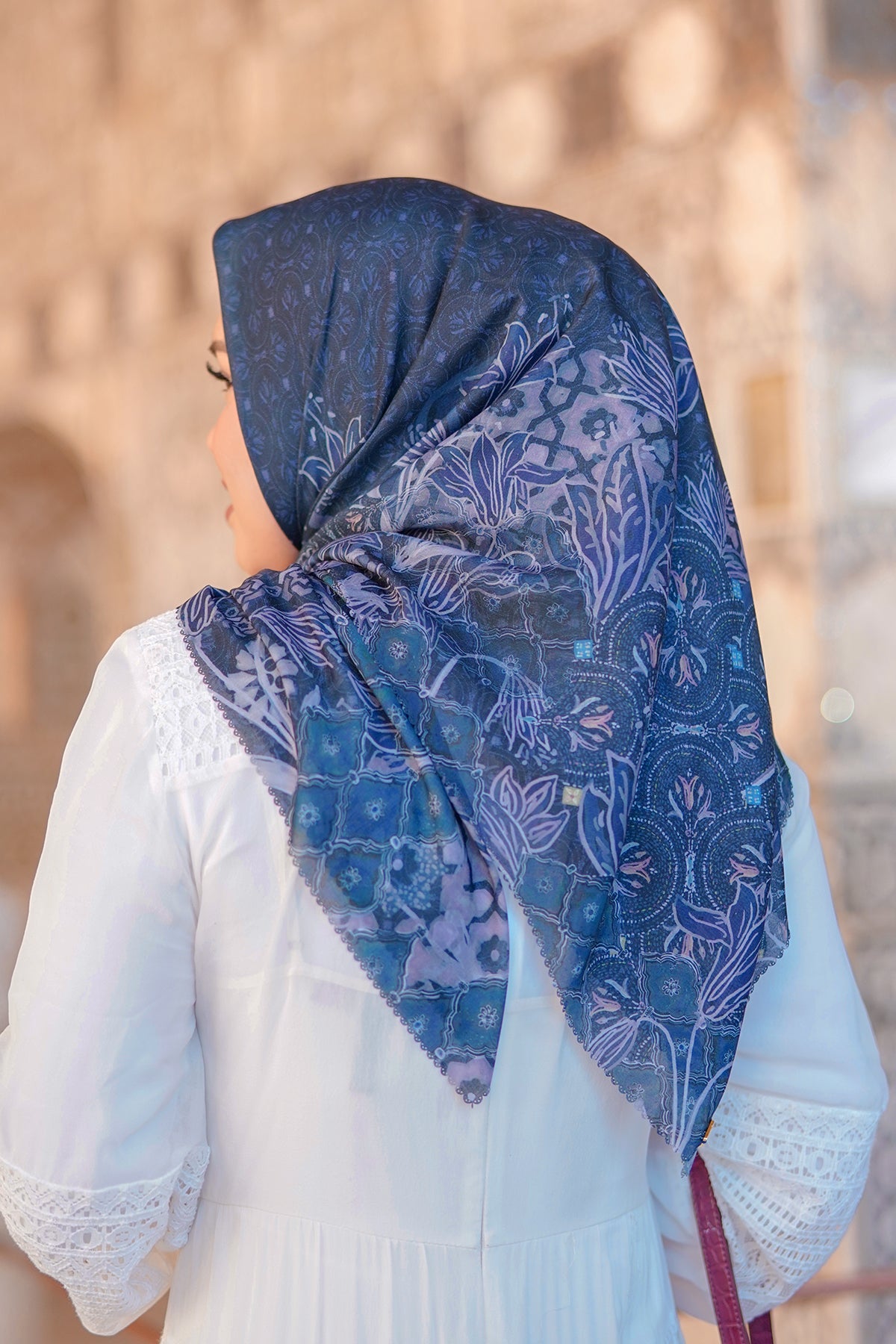 Maharani Voal Square - Navy