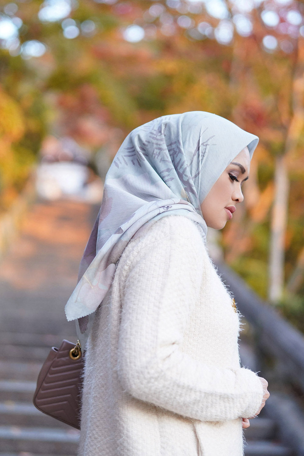 Ginkgo Voal Square - Mochi